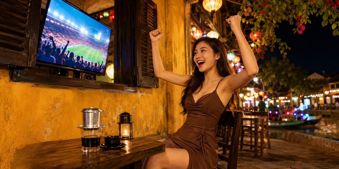Người dùng Hội An trải nghiệm cá cược trực tuyến với cà phê buổi sáng và điện thoại di động